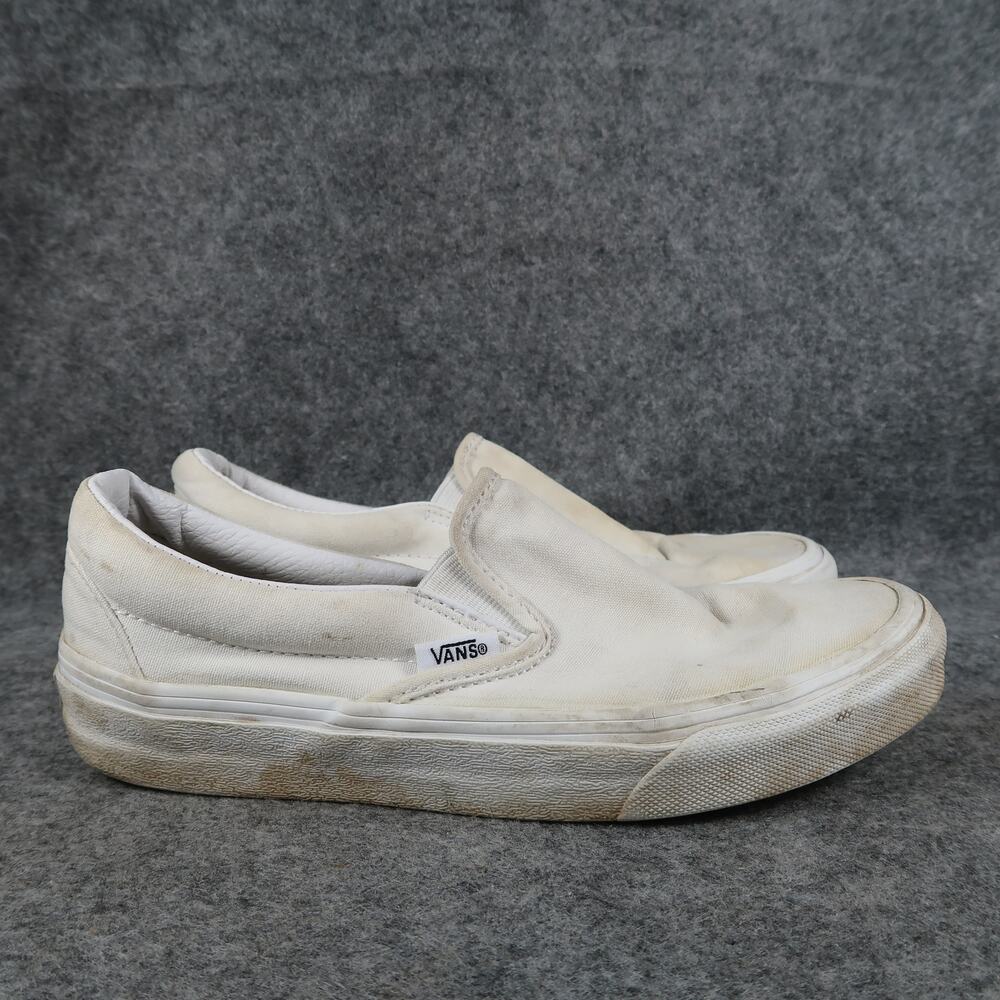 Vans Shoes Womens 6.5 Slip On Sneakers Casual Canvas Skate Era Trainers White